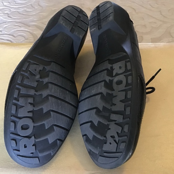 COMFORT ROMIKA Loafer Shoe, size 40, Black, lace-up leather shoe with patent - Picture 4 of 4